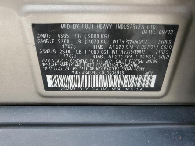 Photo 11 VIN: 4S4BRBLC0E3236018 - SUBARU OUTBACK 