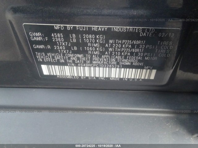 Photo 8 VIN: 4S4BRBLC1D3285291 - SUBARU OUTBACK 