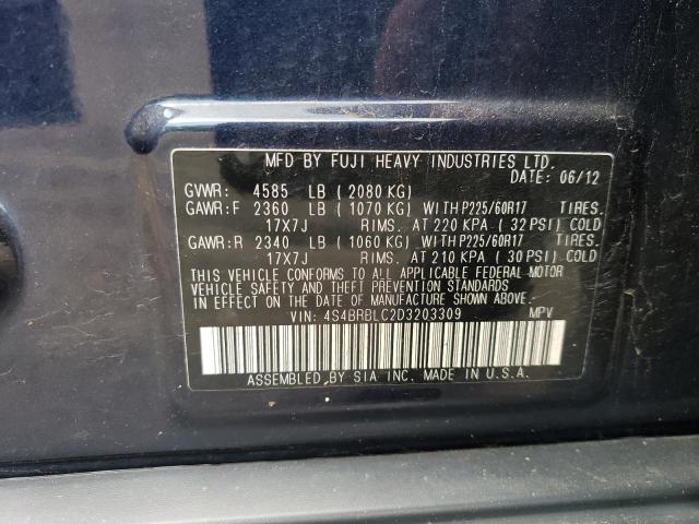 Photo 12 VIN: 4S4BRBLC2D3203309 - SUBARU OUTBACK 