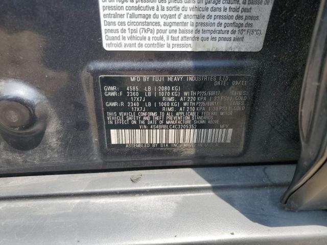 Photo 12 VIN: 4S4BRBLC4C3205352 - SUBARU OUTBACK 2. 