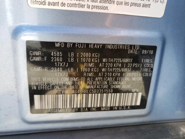 Photo 9 VIN: 4S4BRBLC5B3351550 - SUBARU OUTBACK 2. 