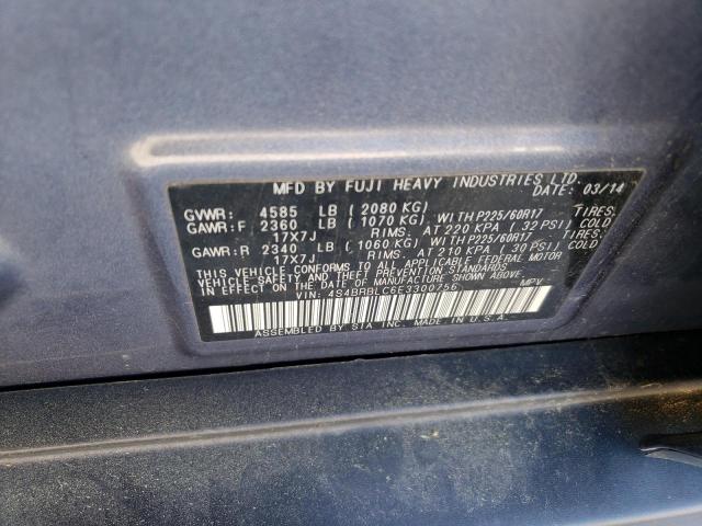 Photo 12 VIN: 4S4BRBLC6E3300756 - SUBARU OUTBACK 2. 