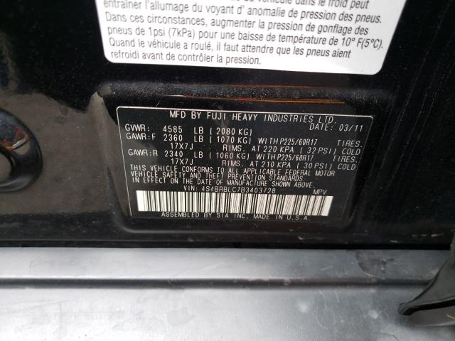 Photo 9 VIN: 4S4BRBLC7B3403728 - SUBARU OUTBACK 2. 