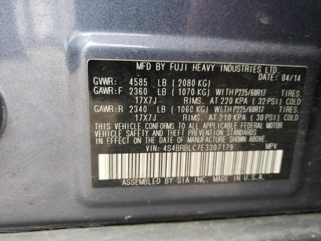 Photo 9 VIN: 4S4BRBLC7E3307179 - SUBARU OUTBACK 2. 