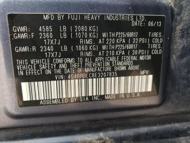 Photo 11 VIN: 4S4BRBLC8E3207835 - SUBARU OUTBACK 2. 