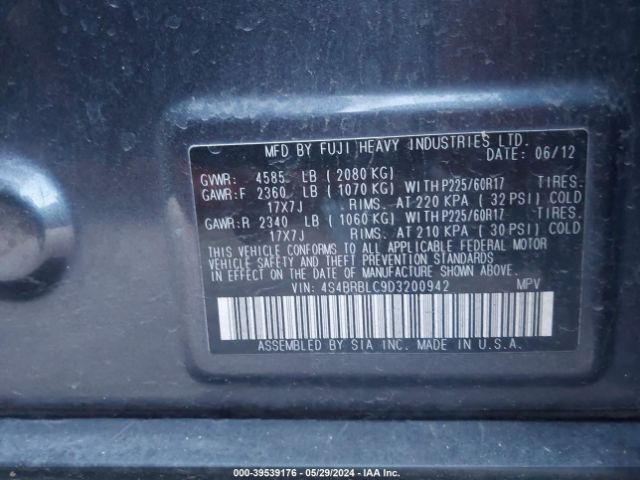 Photo 8 VIN: 4S4BRBLC9D3200942 - SUBARU OUTBACK 