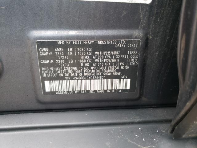 Photo 9 VIN: 4S4BRBLCXC3244821 - SUBARU OUTBACK 2. 