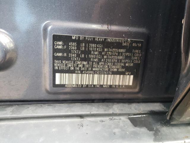 Photo 9 VIN: 4S4BRBLCXE3326776 - SUBARU OUTBACK 2. 