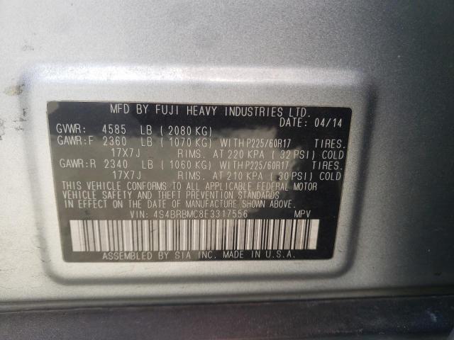 Photo 11 VIN: 4S4BRBMC8E3317556 - SUBARU OUTBACK 