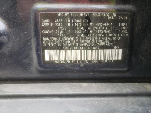 Photo 9 VIN: 4S4BRBMC9E3284891 - SUBARU OUTBACK 2. 