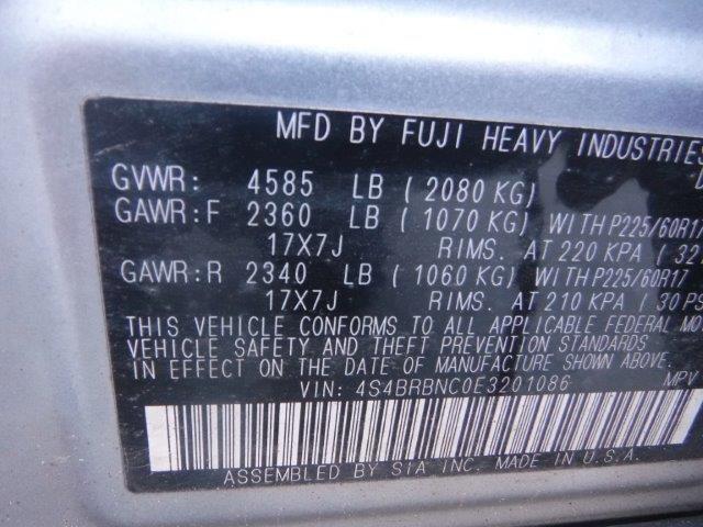 Photo 11 VIN: 4S4BRBNC0E3201086 - SUBARU OUTBACK 2. 