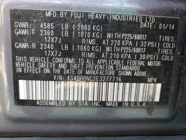 Photo 9 VIN: 4S4BRBNC2E3277716 - SUBARU OUTBACK 2. 