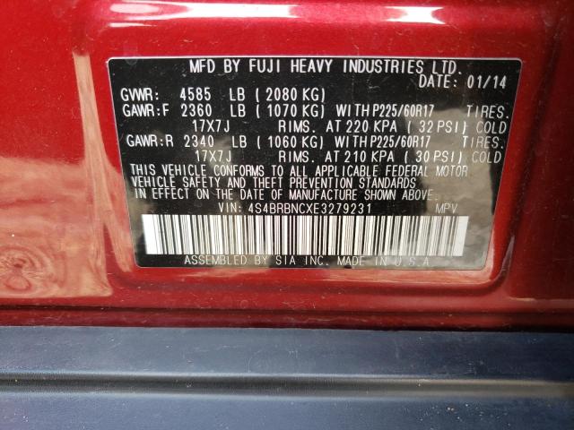 Photo 12 VIN: 4S4BRBNCXE3279231 - SUBARU OUTBACK 