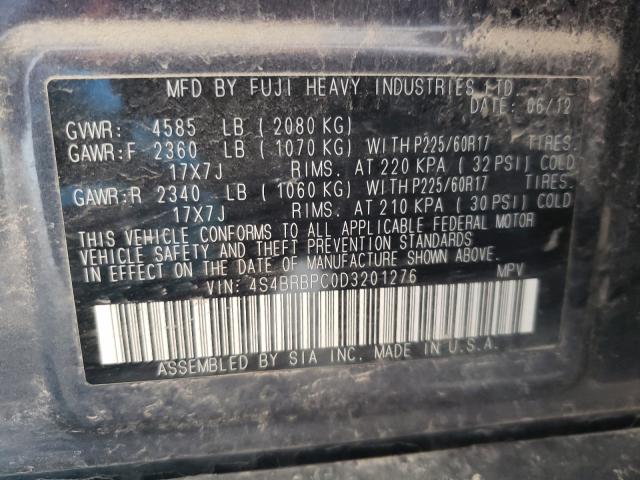 Photo 9 VIN: 4S4BRBPC0D3201276 - SUBARU OUTBACK 2. 