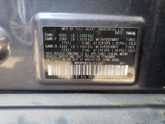 Photo 9 VIN: 4S4BRBPC1E3233137 - SUBARU OUTBACK 2. 