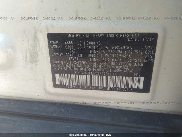 Photo 8 VIN: 4S4BRBPC6E3264433 - SUBARU OUTBACK 