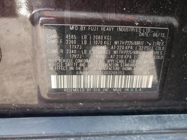 Photo 12 VIN: 4S4BRBSC0D3209353 - SUBARU OUTBACK 2. 