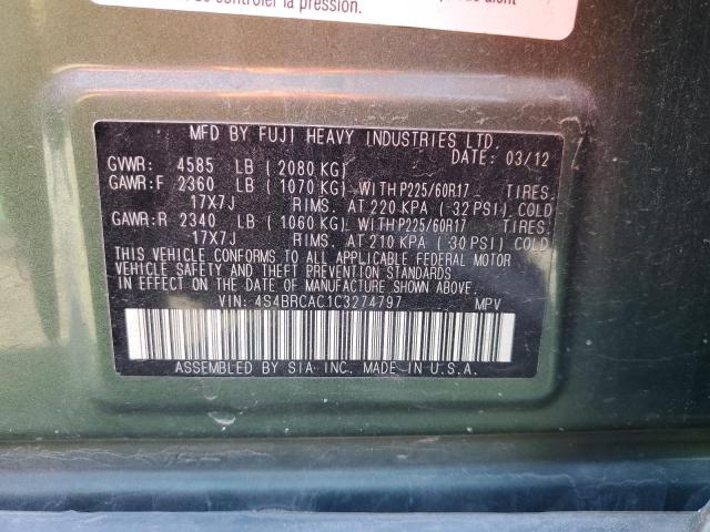 Photo 13 VIN: 4S4BRCAC1C3274797 - SUBARU OUTBACK 