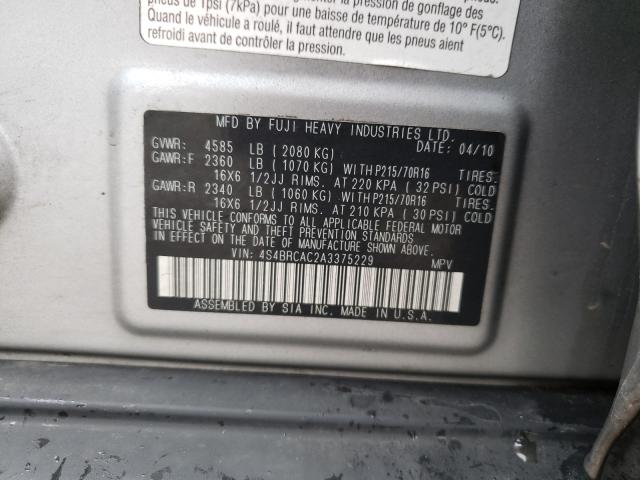 Photo 9 VIN: 4S4BRCAC2A3375229 - SUBARU OUTBACK 2. 