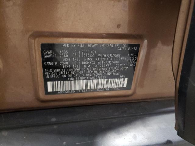 Photo 12 VIN: 4S4BRCAC6D3278569 - SUBARU OUTBACK 