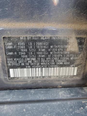 Photo 12 VIN: 4S4BRCAC6E1248985 - SUBARU OUTBACK 2. 