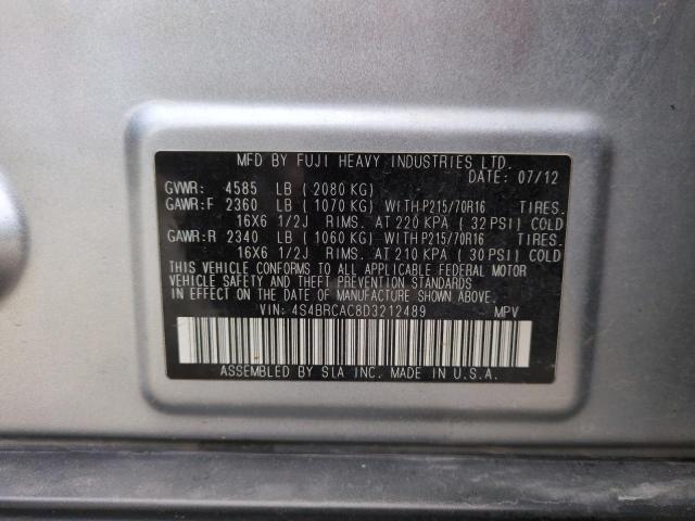 Photo 12 VIN: 4S4BRCAC8D3212489 - SUBARU OUTBACK 2. 