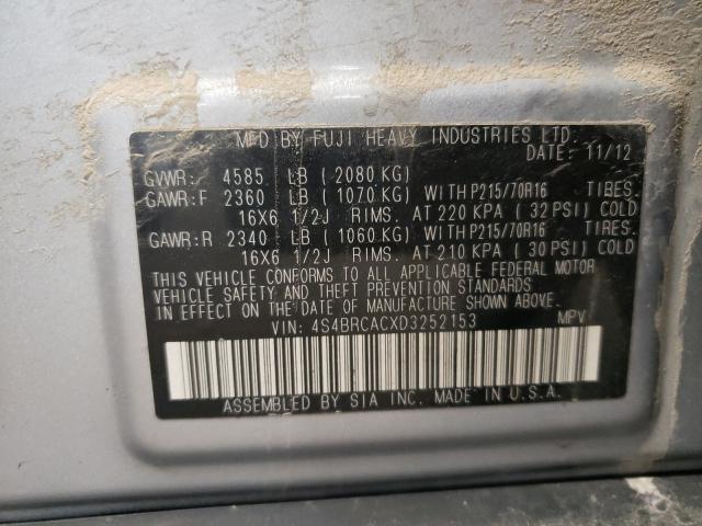 Photo 9 VIN: 4S4BRCACXD3252153 - SUBARU LEGACY OUTBACK 