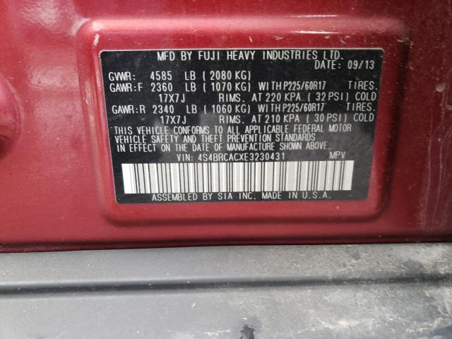 Photo 11 VIN: 4S4BRCACXE3230431 - SUBARU OUTBACK 2. 