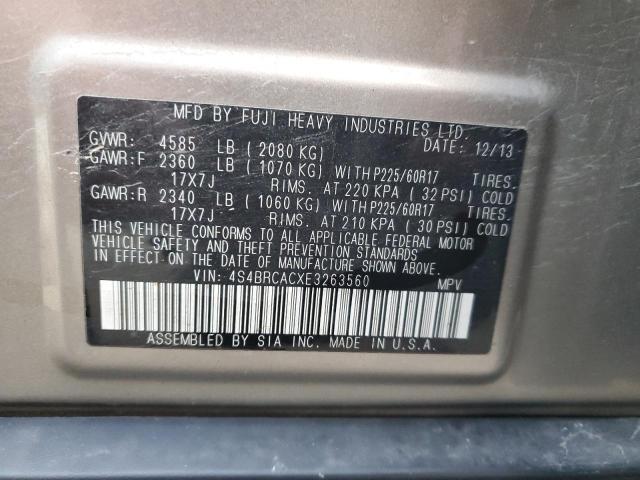 Photo 11 VIN: 4S4BRCACXE3263560 - SUBARU OUTBACK 2. 