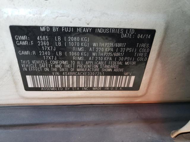 Photo 13 VIN: 4S4BRCACXE3307251 - SUBARU OUTBACK 2. 