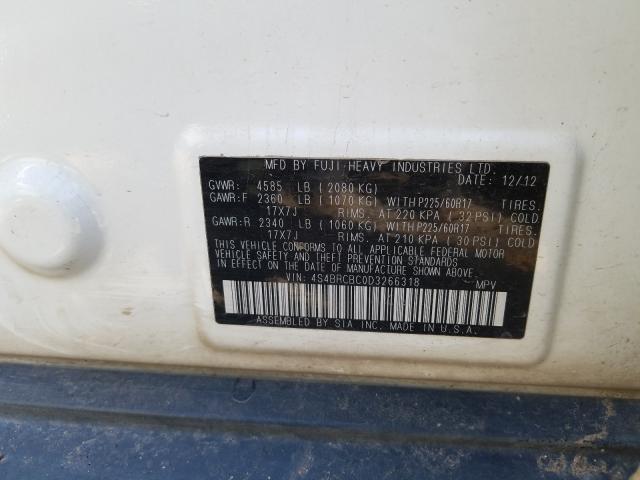 Photo 9 VIN: 4S4BRCBC0D3266318 - SUBARU OUTBACK 2. 