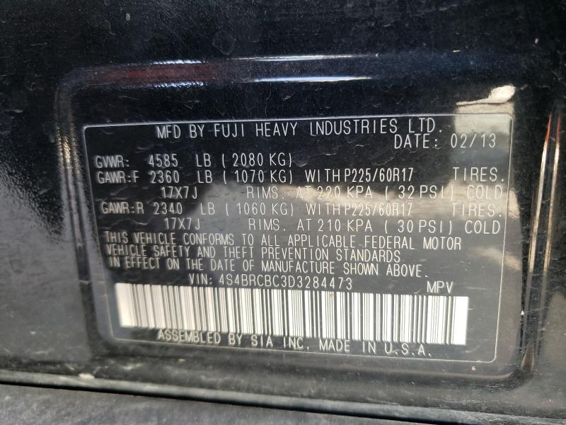 Photo 9 VIN: 4S4BRCBC3D3284473 - SUBARU OUTBACK 2. 