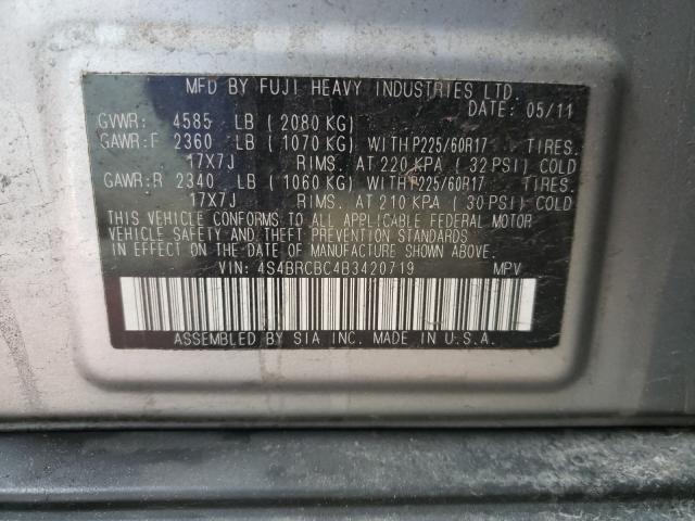 Photo 9 VIN: 4S4BRCBC4B3420719 - SUBARU OUTBACK 2. 