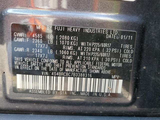 Photo 9 VIN: 4S4BRCBC7B3388316 - SUBARU OUTBACK 2. 