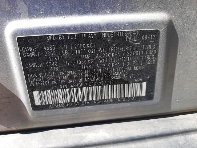 Photo 9 VIN: 4S4BRCCC1D3227316 - SUBARU OUTBACK 2. 