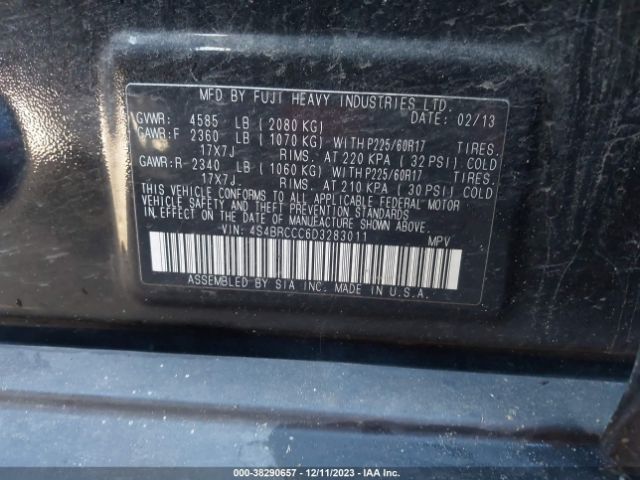 Photo 8 VIN: 4S4BRCCC6D3283011 - SUBARU OUTBACK 