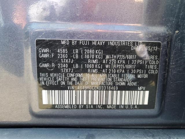 Photo 12 VIN: 4S4BRCCCXD3318469 - SUBARU OUTBACK 2. 