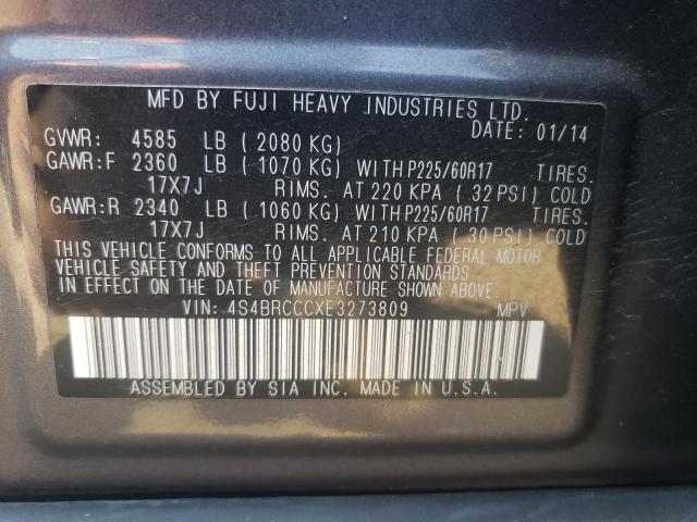 Photo 11 VIN: 4S4BRCCCXE3273809 - SUBARU OUTBACK 2. 