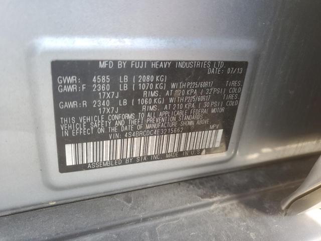 Photo 11 VIN: 4S4BRCDC4E3215662 - SUBARU OUTBACK 