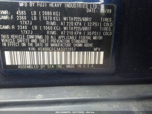 Photo 8 VIN: 4S4BRCFC1A3312857 - SUBARU OUTBACK 