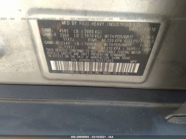 Photo 8 VIN: 4S4BRCGC1B3371052 - SUBARU OUTBACK 