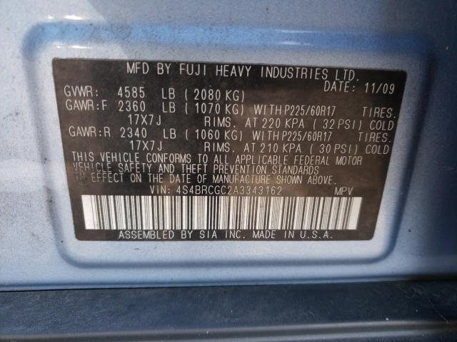 Photo 9 VIN: 4S4BRCGC2A3343162 - SUBARU OUTBACK 2. 