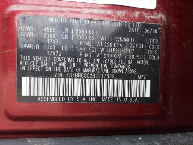 Photo 12 VIN: 4S4BRCGC2B3317839 - SUBARU OUTBACK 