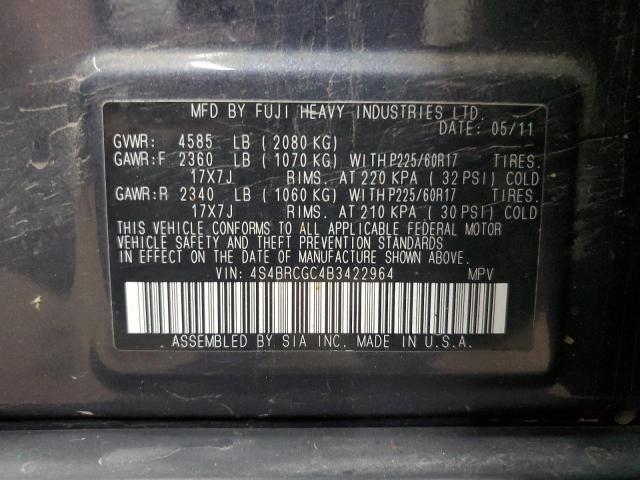 Photo 12 VIN: 4S4BRCGC4B3422964 - SUBARU OUTBACK 2. 