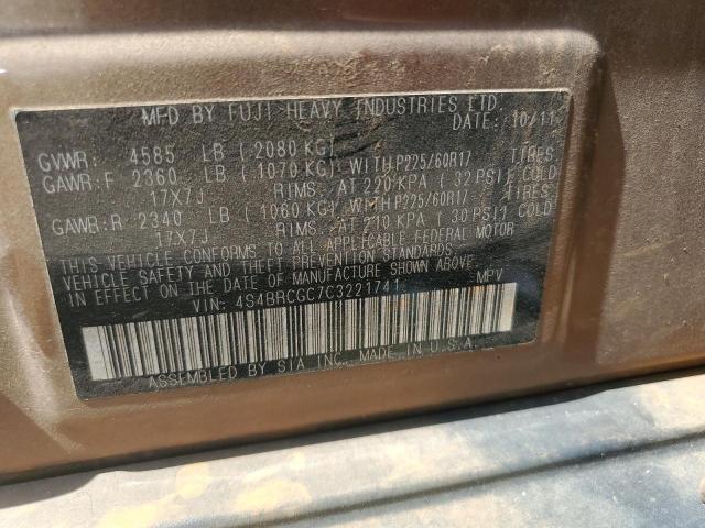 Photo 11 VIN: 4S4BRCGC7C3221741 - SUBARU OUTBACK 