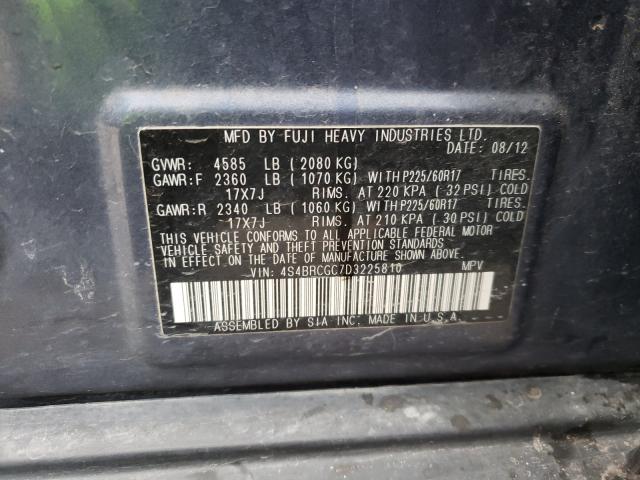 Photo 9 VIN: 4S4BRCGC7D3225810 - SUBARU OUTBACK 2. 