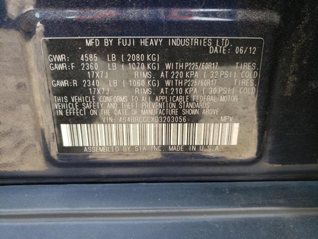 Photo 12 VIN: 4S4BRCGCXD3203056 - SUBARU OUTBACK 2. 