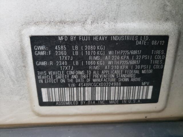 Photo 9 VIN: 4S4BRCGCXD3224988 - SUBARU OUTBACK 2. 