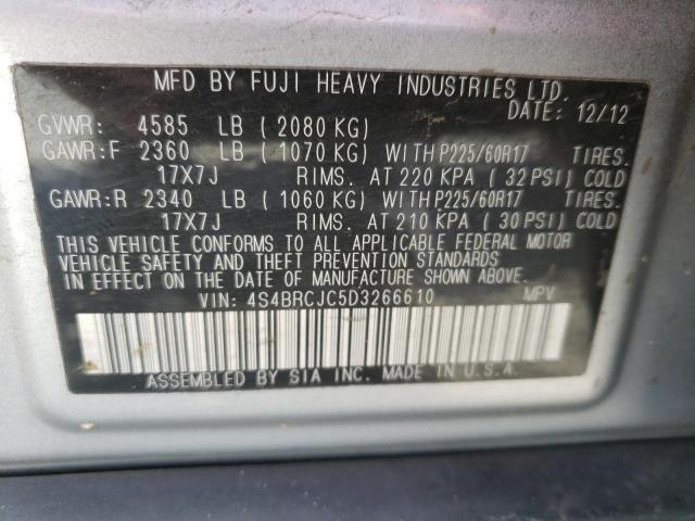 Photo 9 VIN: 4S4BRCJC5D3266610 - SUBARU OUTBACK 2. 