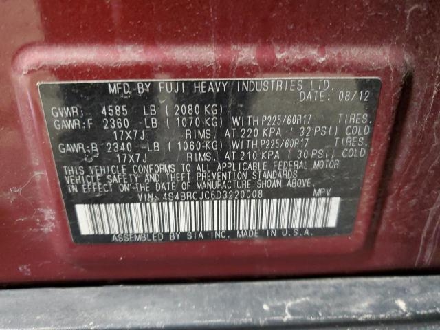 Photo 12 VIN: 4S4BRCJC6D3220008 - SUBARU OUTBACK 